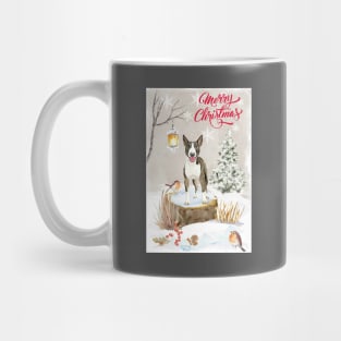 Bull Terrier Merry Christmas Santa Dog Mug